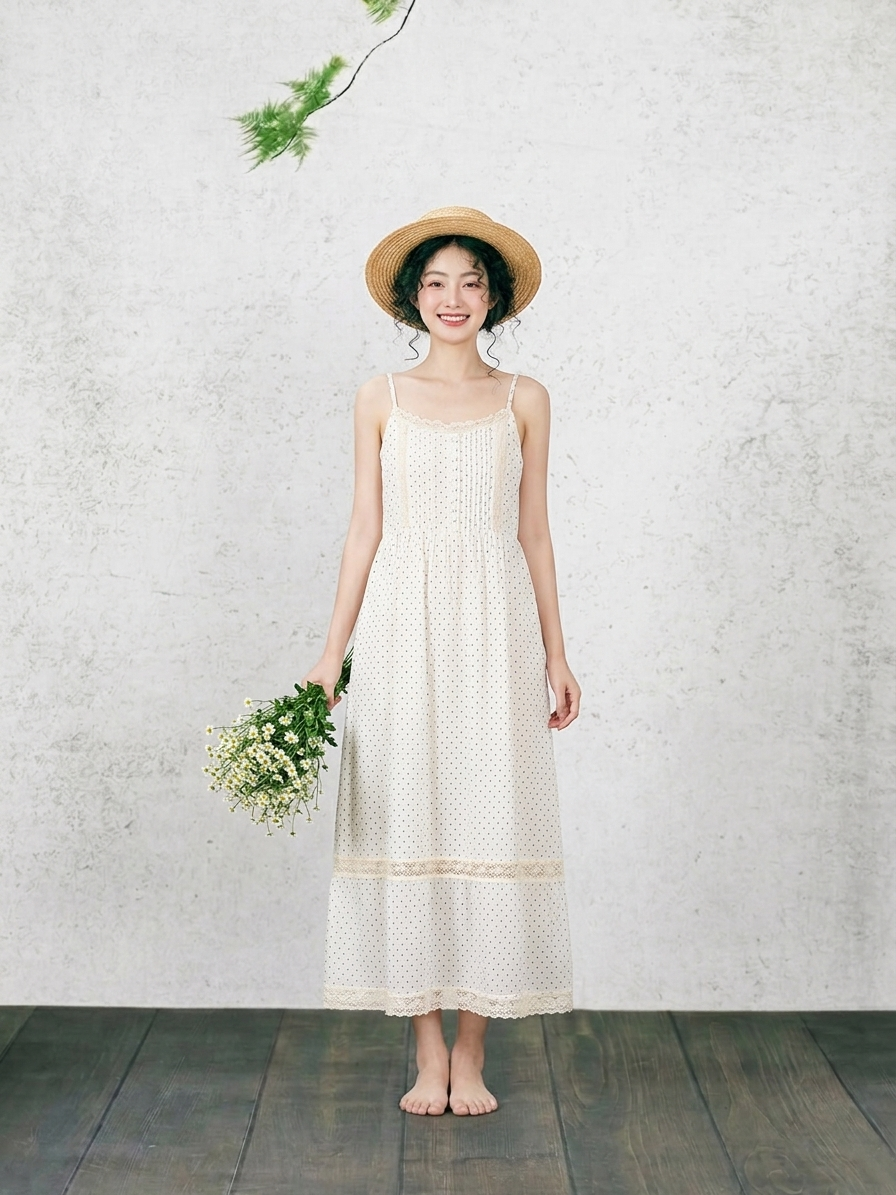 Vintage Lace Strap Dress